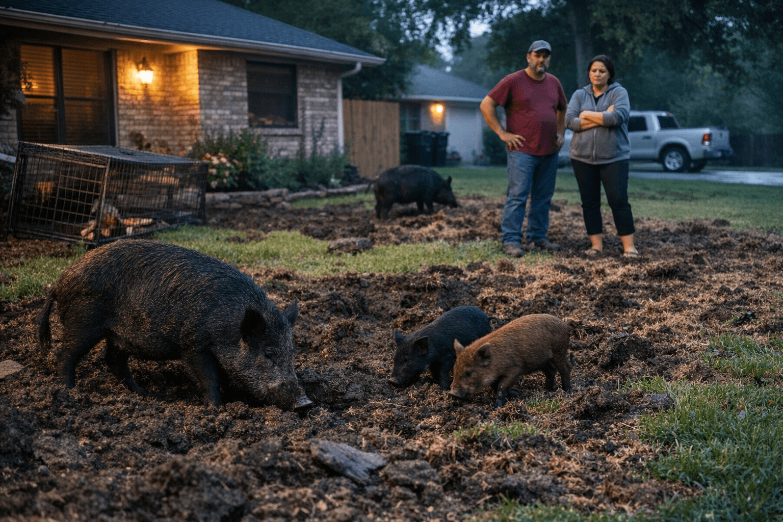 Feral Pigs Ravage Spring Yards, Outsmart Traps as Residents Frustrated