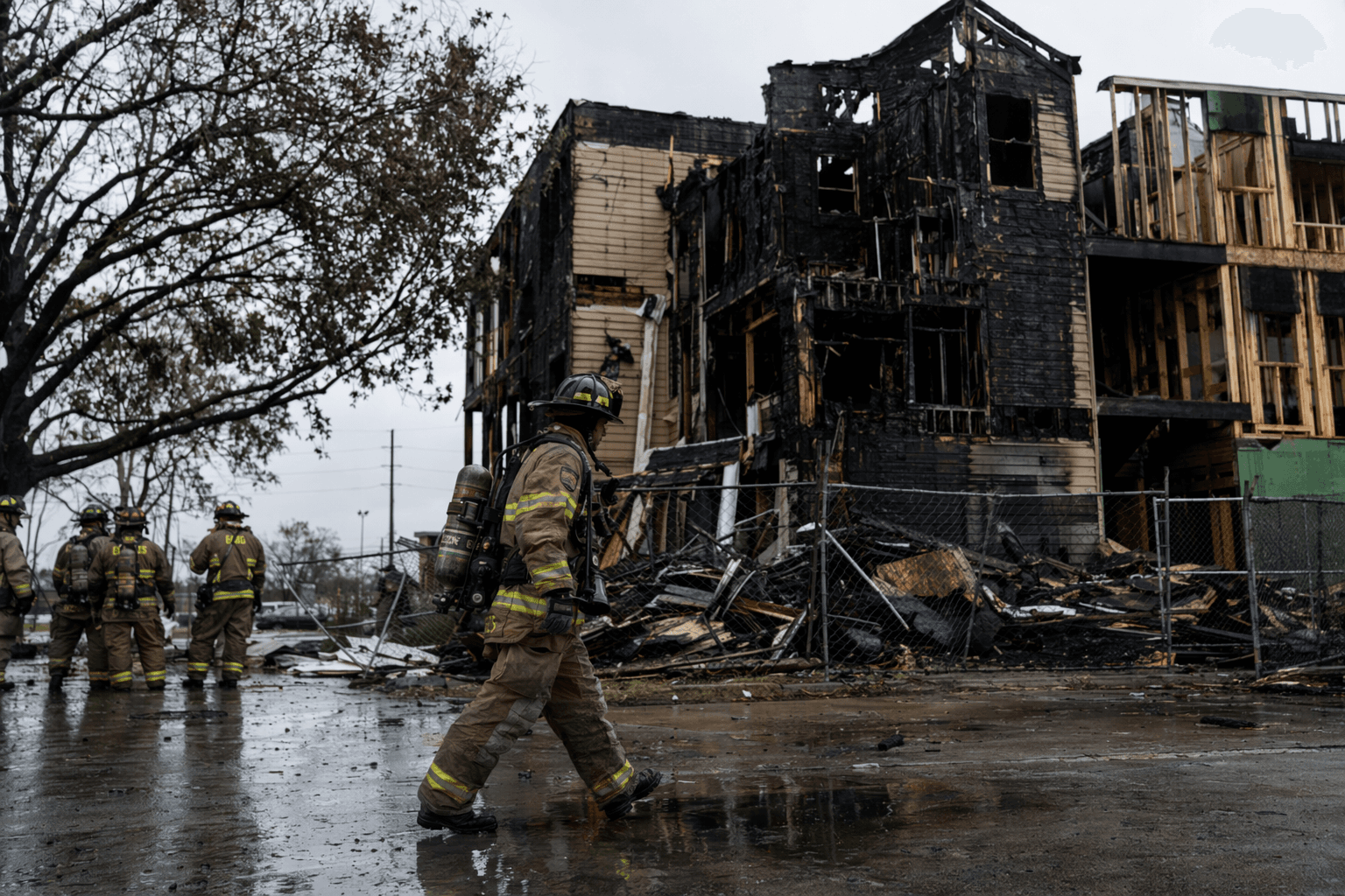 Houston Third Ward townhome fire, firefighter treated as investigators probe possible squatters
