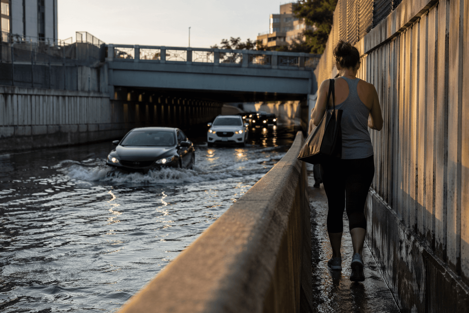 Flooded Houston Avenue tunnel spotlights Houston’s sidewalk problems