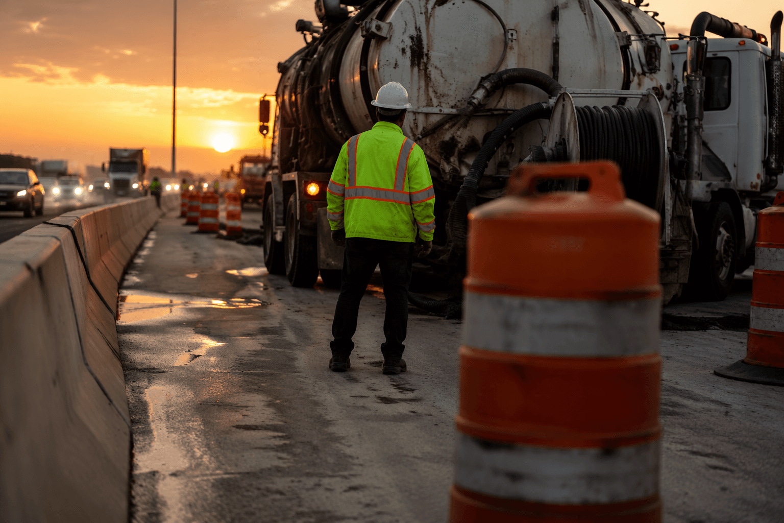 Worker killed by truck in Gulf Freeway construction zone in Harris County