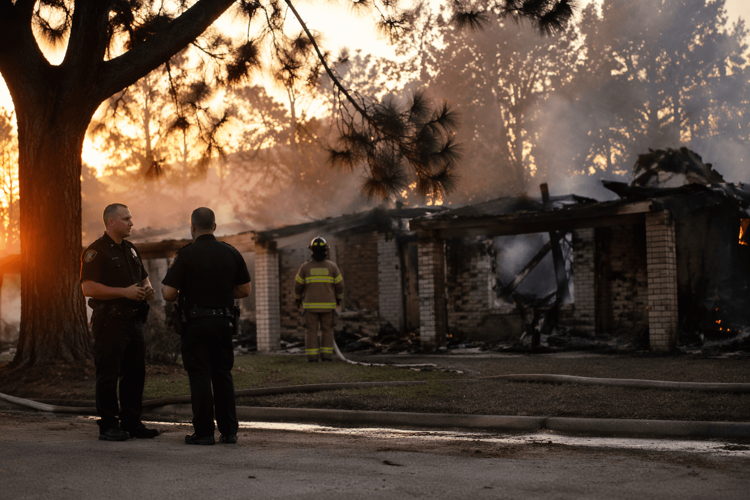 Arson fire draws deputies, firefighters to north Harris County scene