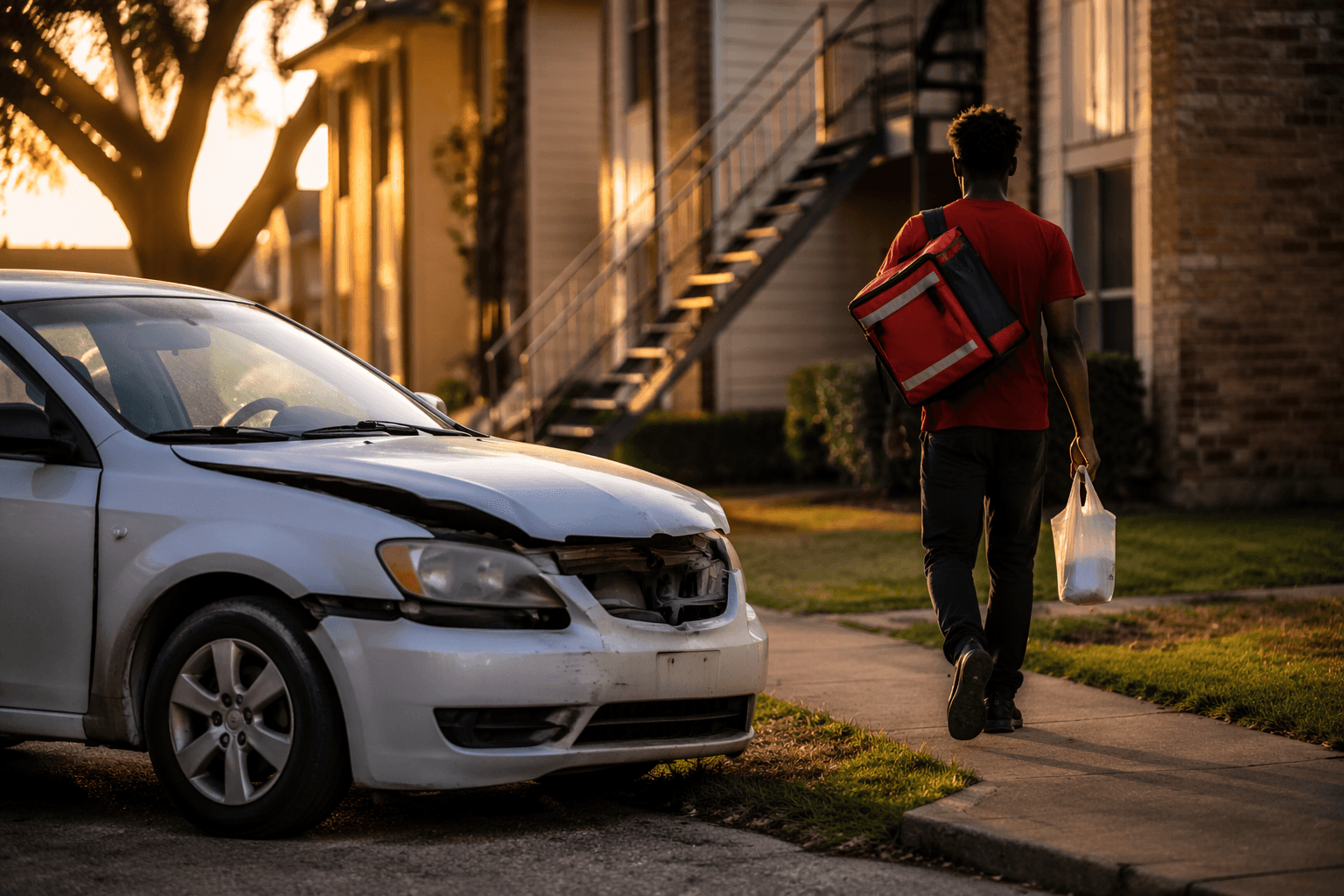 Houston DoorDash driver hit in police chase, finishes delivery anyway