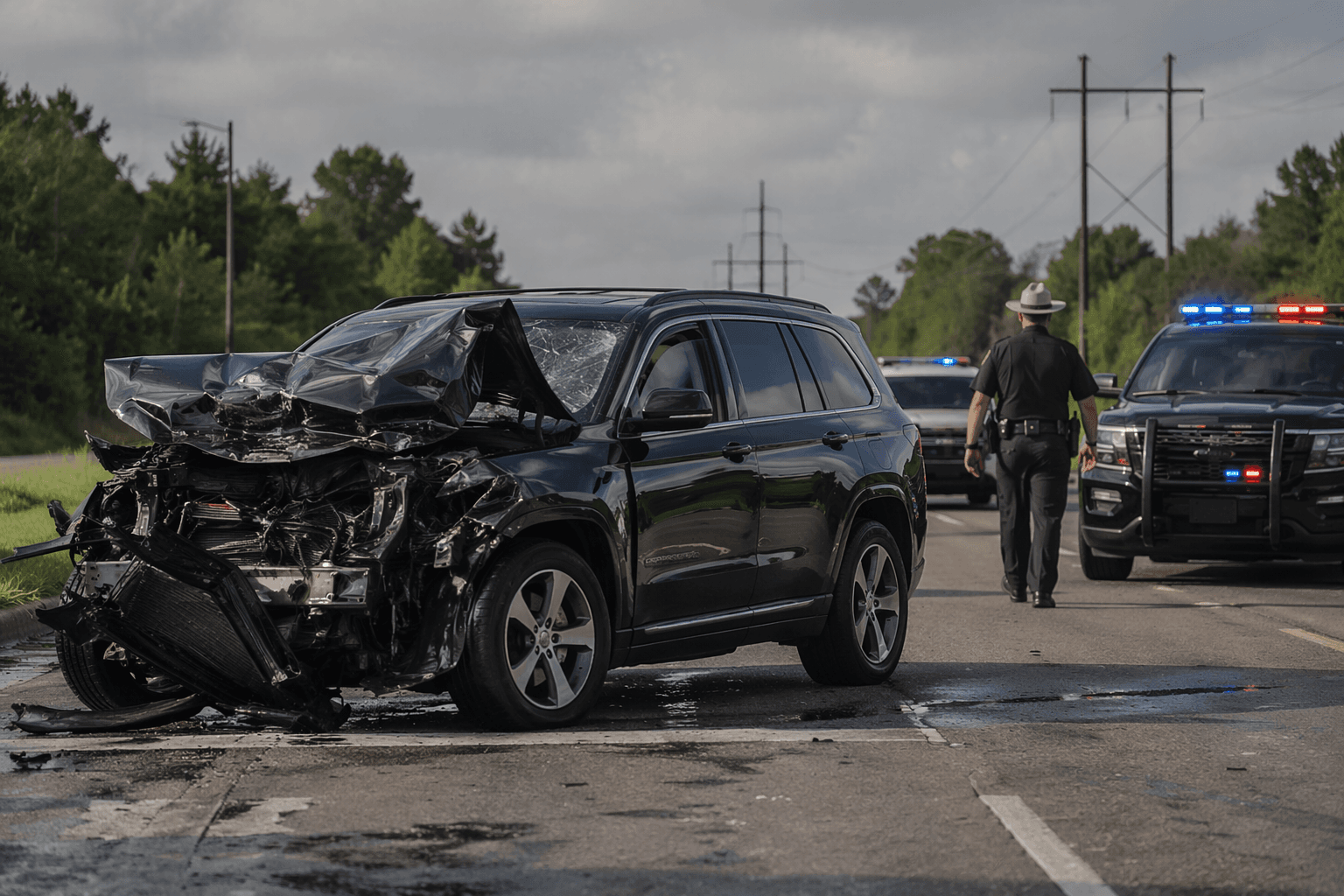 Southbound lanes closed after major crash on West Lake Houston Parkway