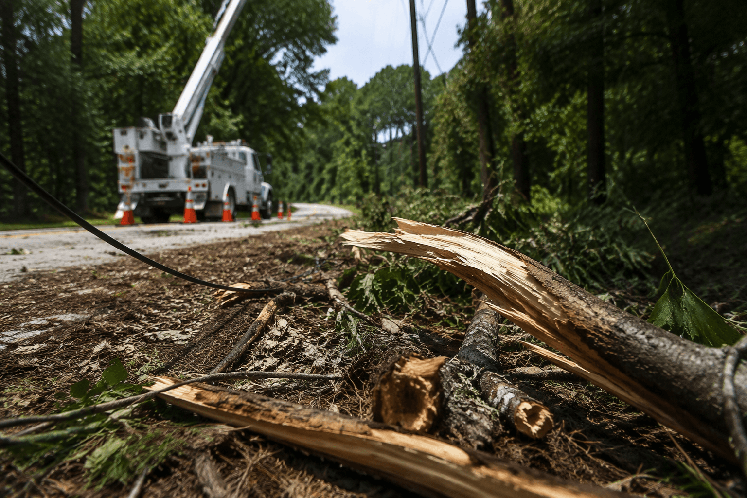 Man dies after tree branch hits power line in north Harris County